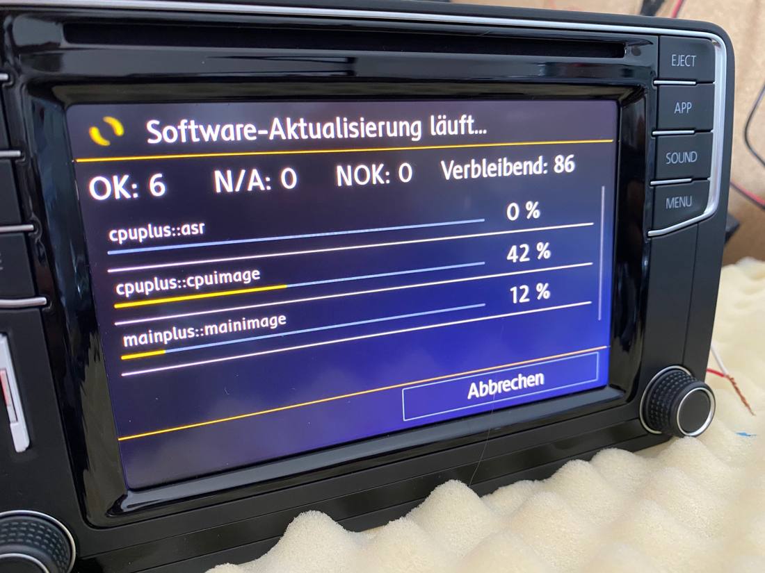 Software-Aktualisierung läuft